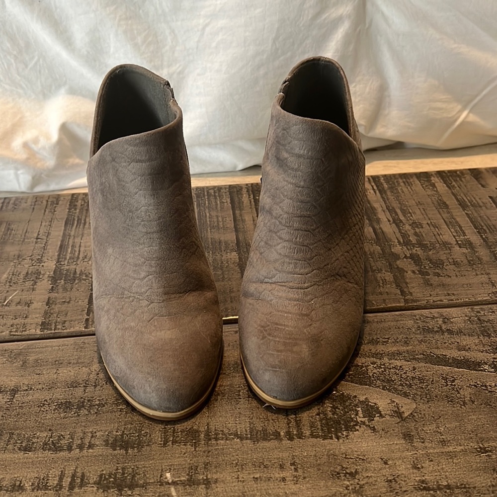 Grey ankle booties